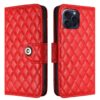 Rhombic Texture Flip Leather Phone Case with Lanyard, For iPhone 14 Pro Max, For iPhone SE 2022 / 2020 / 8 / 7, For iPhone 13 Pro Max, For iPhone 13 Pro, For iPhone 13, For iPhone 12 / 12 Pro, For iPhone 12 Pro Max, For iPhone 11 Pro Max