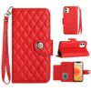 Rhombic Texture Flip Leather Phone Case with Lanyard, For iPhone 11, For iPhone 11 Pro, For iPhone XS / X, For iPhone XR, For iPhone XS Max, For iPhone 8 Plus / 7 Plus / 6s Plus
