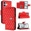 Rhombic Texture Flip Leather Phone Case with Lanyard, For iPhone 16, For iPhone 15 Pro Max, For iPhone 15 Pro, For iPhone 15 Plus, For iPhone 15, For iPhone 14 Plus, For iPhone 14, For iPhone 14 Pro