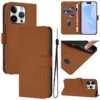 Skin Feel Solid Color Leather Phone Case with Lanyard, For iPhone 16 Pro, For iPhone 16 Plus