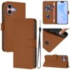 Skin Feel Solid Color Leather Phone Case with Lanyard, For iPhone 16, For iPhone 15 Pro Max