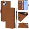 Skin Feel Solid Color Leather Phone Case with Lanyard, For iPhone 14 / 13, For iPhone 14 Pro