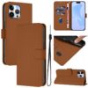 Skin Feel Solid Color Leather Phone Case with Lanyard, For iPhone 13 Pro Max, For iPhone 13 Pro