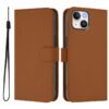 Skin Feel Solid Color Leather Phone Case with Lanyard, For iPhone 13 mini, For iPhone 12 / 12 Pro