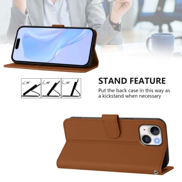 Skin Feel Solid Color Leather Phone Case with Lanyard, For iPhone 13 mini, For iPhone 12 / 12 Pro
