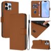 Skin Feel Solid Color Leather Phone Case with Lanyard, For iPhone 12 Pro Max, For iPhone 12 mini