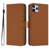 Skin Feel Solid Color Leather Phone Case with Lanyard, For iPhone 11 Pro Max, For iPhone 11