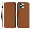 Skin Feel Solid Color Leather Phone Case with Lanyard, For iPhone 11 Pro, For iPhone XS / X