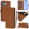 Skin Feel Solid Color Leather Phone Case with Lanyard, For iPhone 17, For iPhone Air