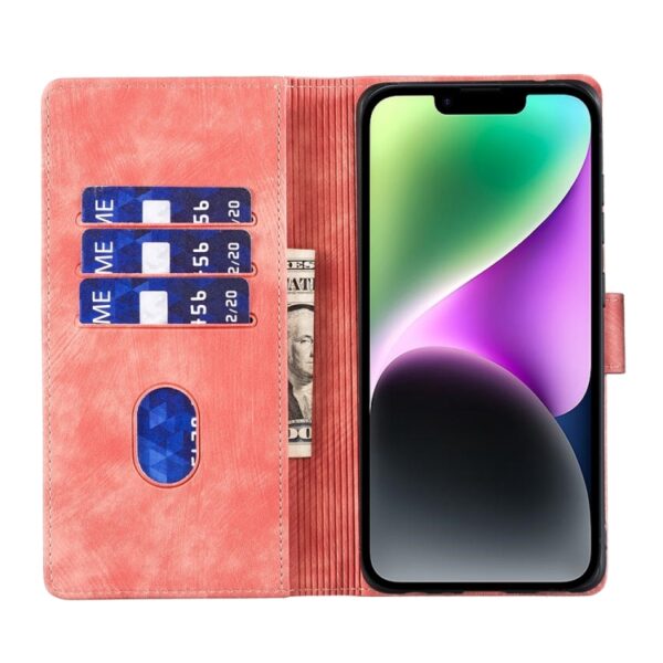 Pen Heart Cat Embossed Leather Phone Case, For3 iPhone 14 Plus, For iPhone 14, For iPhone 14 Pro, For iPhone 14 Pro Max, For iPhone 7 / 8 / SE 2022, For iPhone 13 Pro Max, For iPhone 13 Pro, For iPhone 13