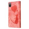 Pen Heart Cat Embossed Leather Phone Case, For iPhone X / XS, For iPhone XR, For iPhone XS Max, For iPhone 7 Plus / 8 Plus