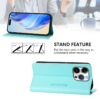 RC01 Dual-Folded Magnetic Suction RFID Leather Phone Case, For iPhone 16 Pro, For iPhone 16 Plus, For iPhone 16, For iPhone 15 Pro Max, For iPhone 15 Pro, For iPhone 15 Plus