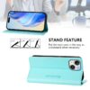 RC01 Dual-Folded Magnetic Suction RFID Leather Phone Case, For iPhone 15, For iPhone 14 Plus, For iPhone 14 / 13, For iPhone 14 Pro, For iPhone 14 Pro Max, For iPhone 7 / 8 / SE 2022