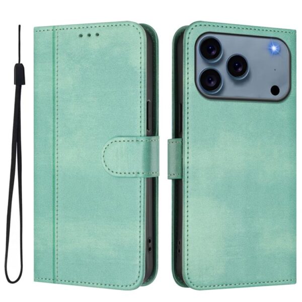 Line Splicing Buckle Retro Leather Phone Case, For iPhone 17 Pro Max, For iPhone 17 Pro, For iPhone 17, For iPhone Air, For iPhone 16e, For iPhone 16 Pro Max