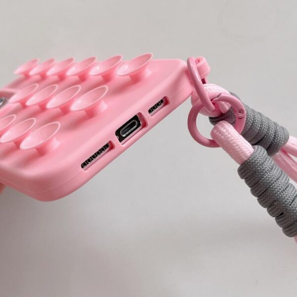 Simple Suction Cup Silicone Phone Case with Lanyard, For iPhone 17 Pro Max, For iPhone 17 Pro, For iPhone 17, For iPhone Air, For iPhone 16 Pro Max, For iPhone 16 Pro, For iPhone 16 Plus, For iPhone 16